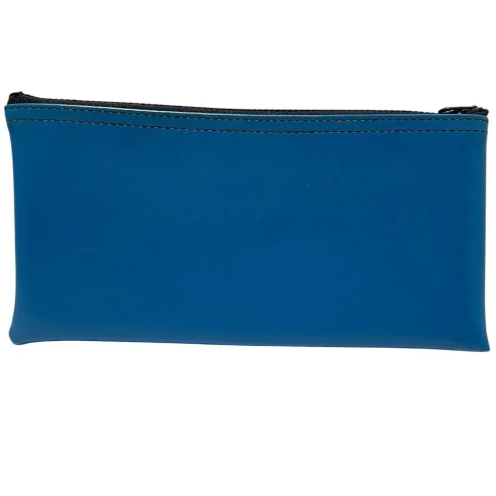 City National Bank Bank Deposit Bag CNB Miami Florida Blue Zip Close Vintage